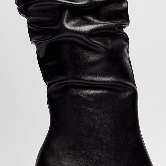 NEW Thigh High Slouchy Stiletto Heel Boots - Picture 4 of 4